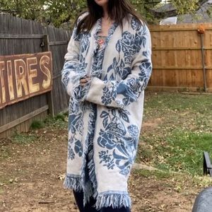 Hand made recycled blanket cardigan